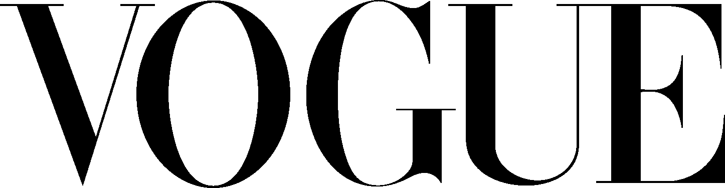 The word "VOGUE" in elegant black typography on white background.